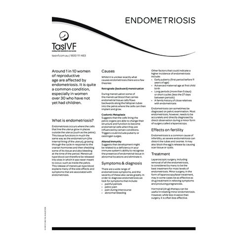 fact sheet endometriosis