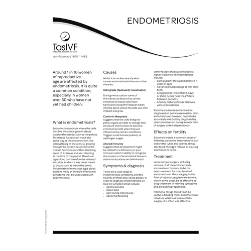 fact sheet endometriosis