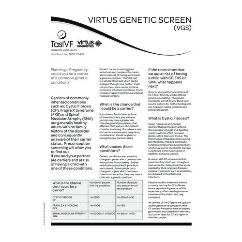 fact sheet Virtus Genetic Screen